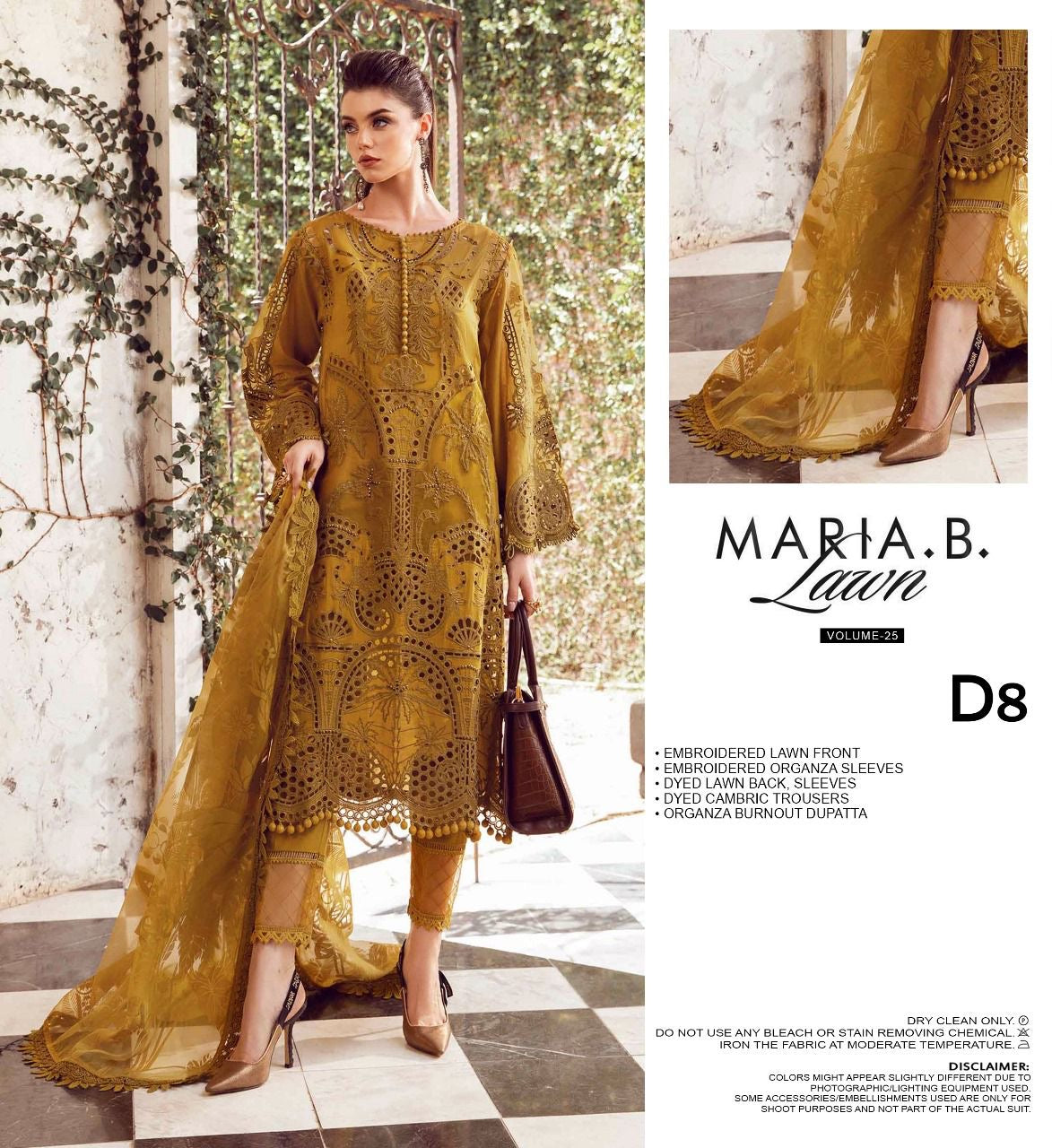 MARIA.B LAWN UNSTITCHED EMB 3PC