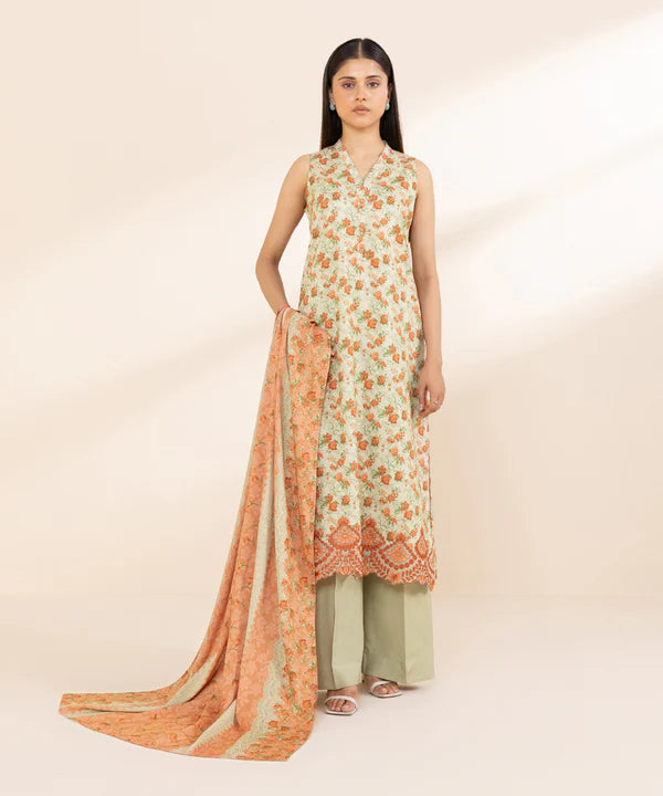 SAPPHIRE DHANAK UNSTITCHED PRINTED 3PC