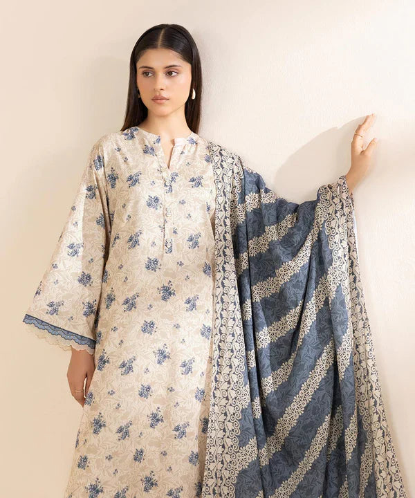 SAPPHIRE DHANAK UNSTITCHED PRINTED 3PC