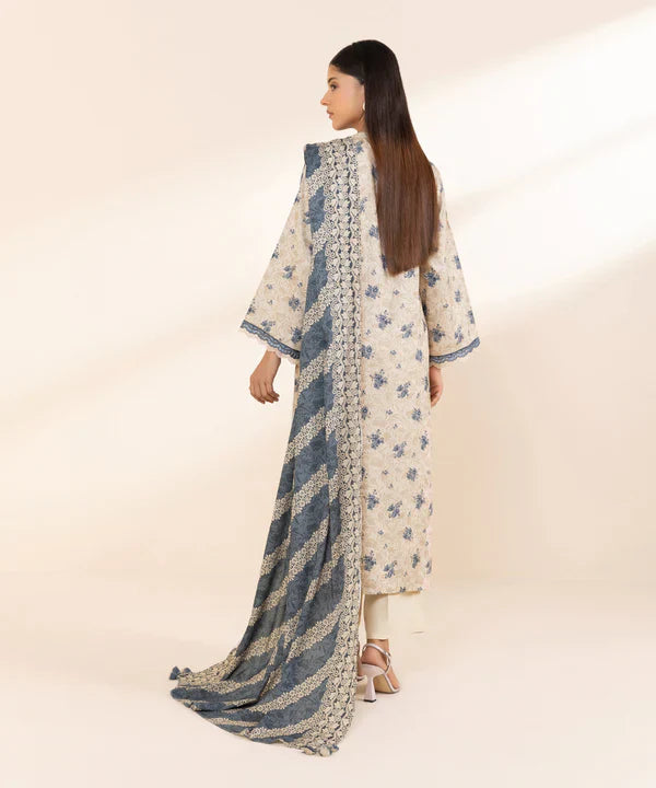 SAPPHIRE DHANAK UNSTITCHED PRINTED 3PC