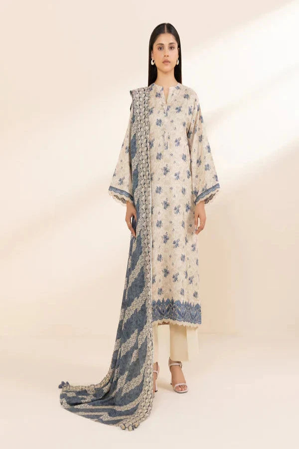 SAPPHIRE DHANAK UNSTITCHED PRINTED 3PC