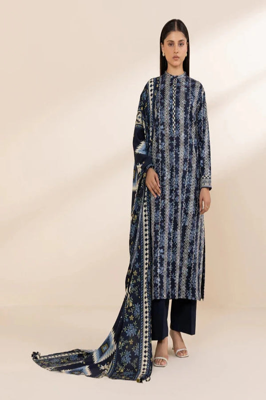 SAPPHIRE DHANAK UNSTITCHED PRINTED 3PC