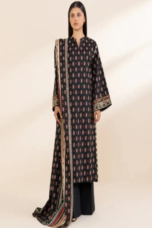 SAPPHIRE DHANAK UNSTITCHED PRINTED 3PC