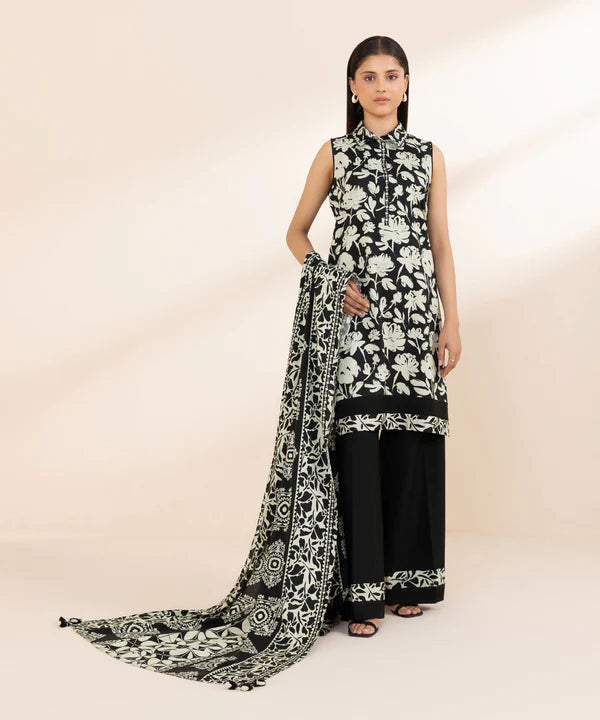 SAPPHIRE DHANAK UNSTITCHED PRINTED 3PC