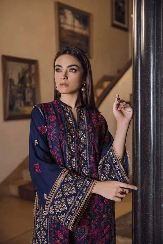 BAREEZE LAWN UNSTICH EMBROIDERED 2-PIC