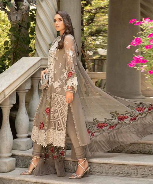 MARIA.B LAWN UNSTITCHED EMB 3PC