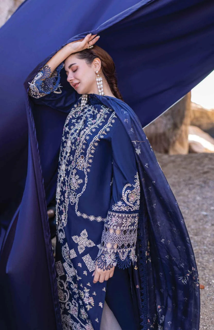 QALAMKAR LAWN UNSTITCHED EMB 3PC