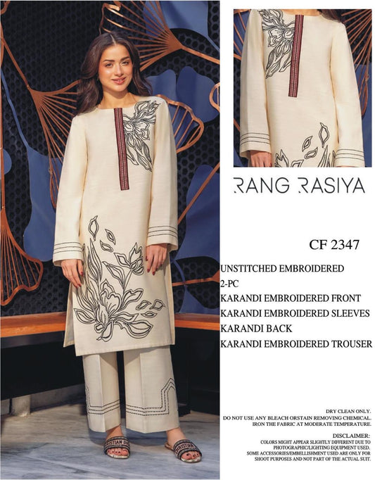 RANG RASIYA UNSTITCH EMBROIDERED 2pc