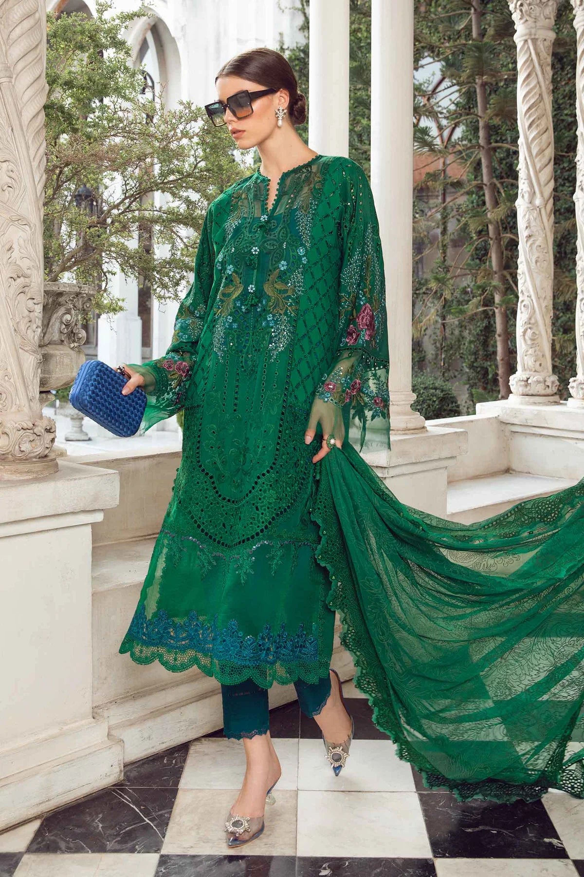 MARIA.B LAWN UNSTITCHED EMB 3PC