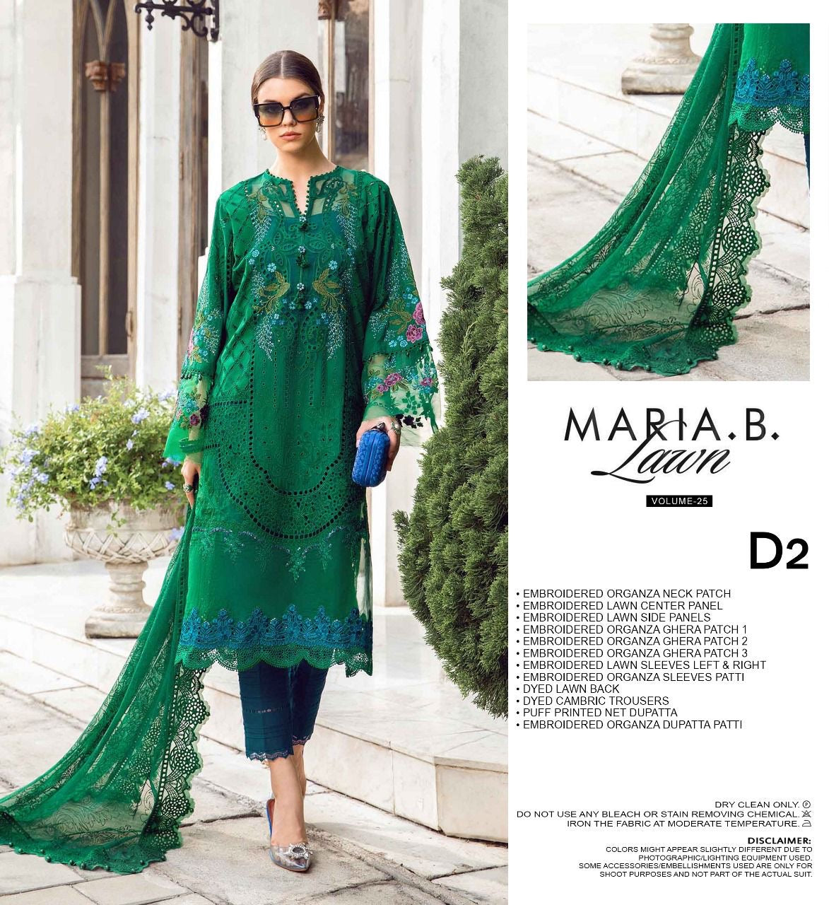 MARIA.B LAWN UNSTITCHED EMB 3PC