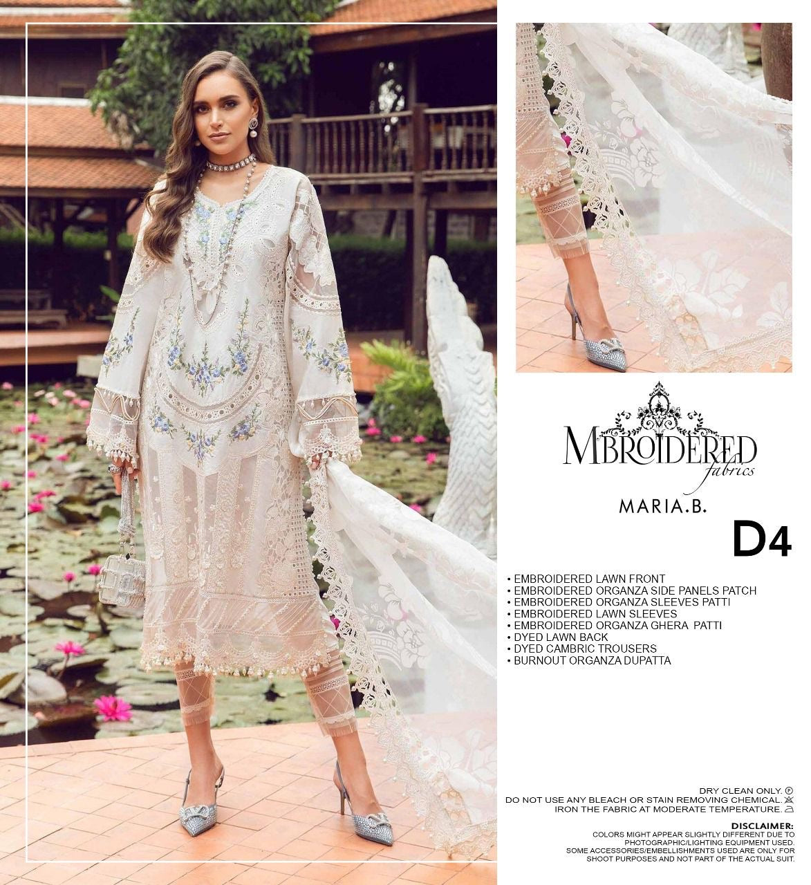 MARIA.B LAWN UNSTITCHED EMB 3PC