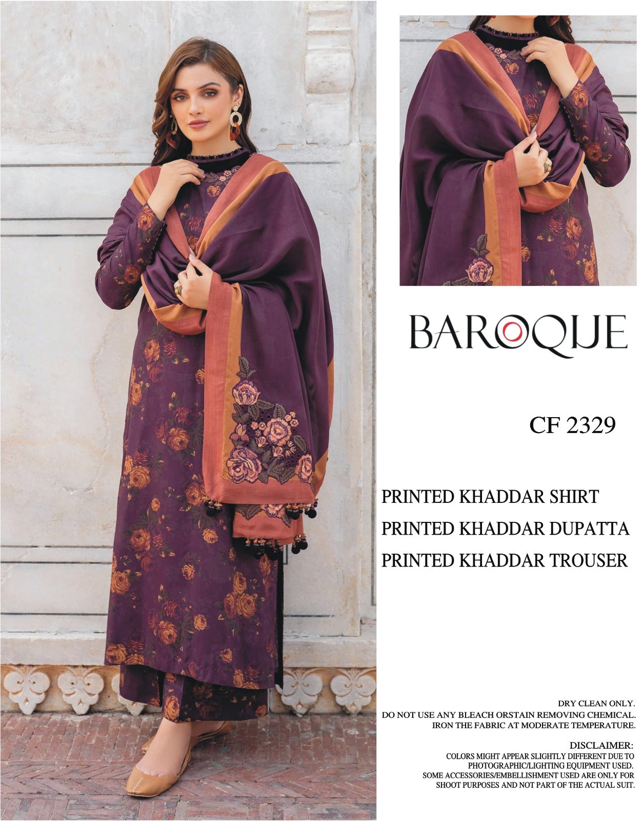 Baroque Khadar Unstiched 3-piece