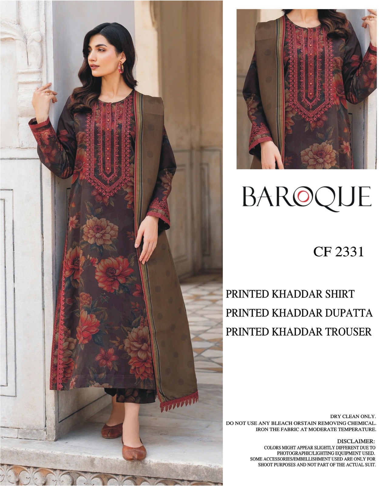 Baroque Khadar Unstiched 3-piece