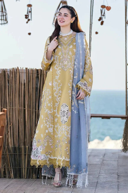 QALAMKAR LAWN UNSTITCHED EMB 3PC